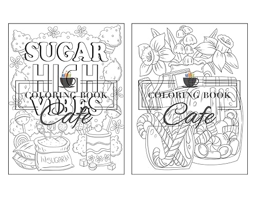 Miniatura 9 de Sweet Treats Coloring Book for Adults Cute Dessert Designs with Ice Cream, Cupcakes, Cookies, Chocolate, Waffles and More!