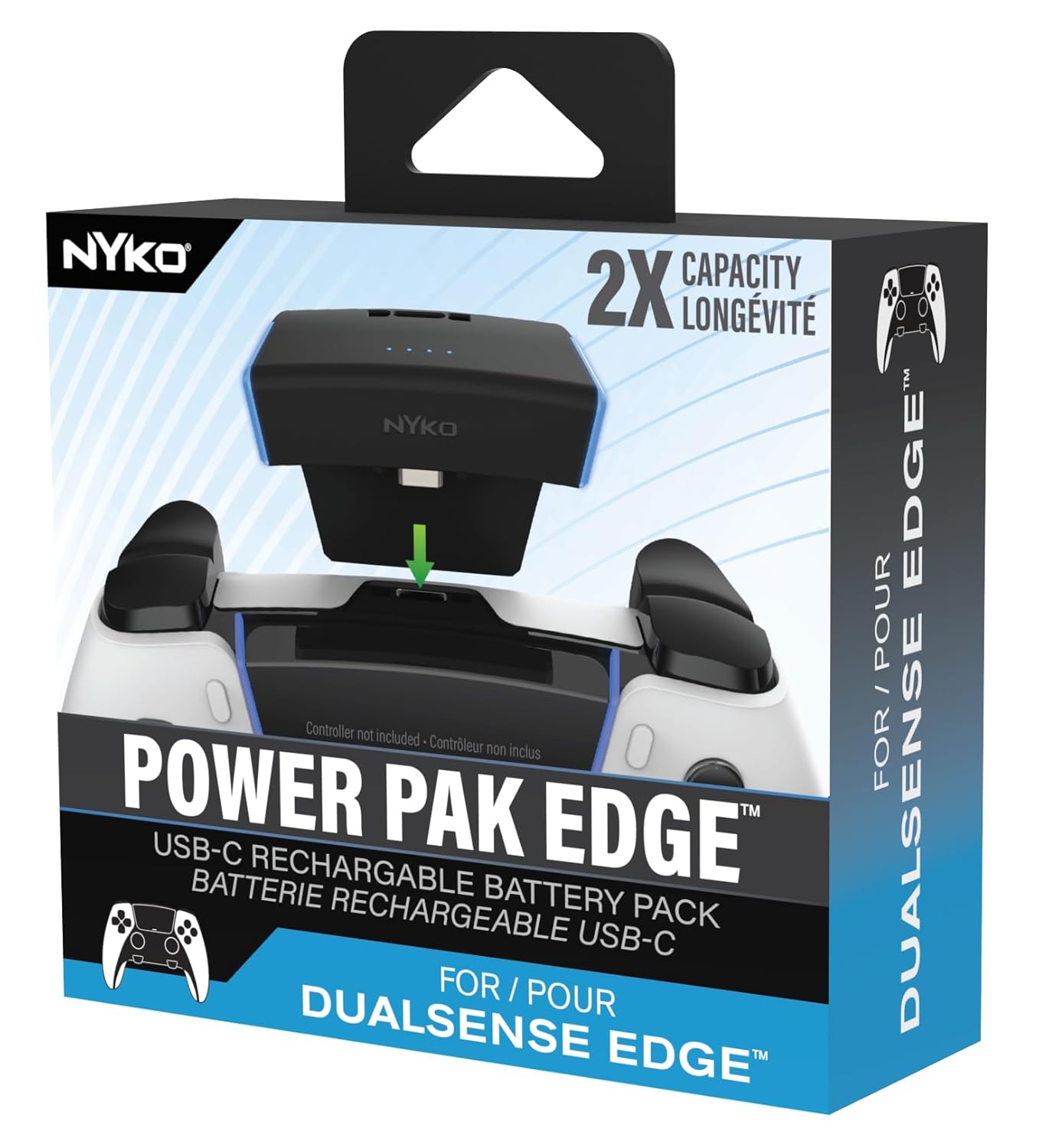 Nyko – Power Pak Edge – 1100mAh Rechargeable Battery Pack for PS4 DualSense Edge Controller – Charge Kit for PlayStation 5 Control – LED Indicators & Glow 3-Foot USB-C Charge Cable Included - Image 3