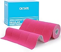 Vista 11 de OK TAPE Cinta de kinesiología de algodón original regular (paquete de 2), cinta atlética terapéutica elástica resistente al agua, sin látex
