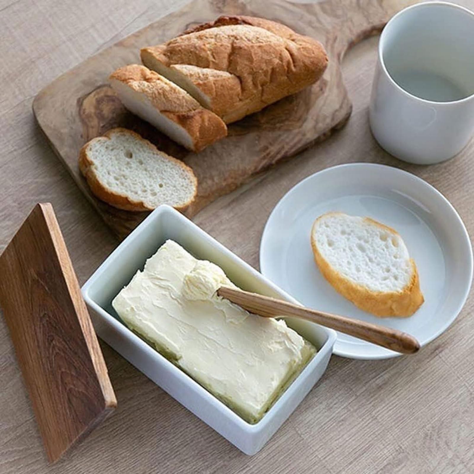 Beurrier en Porcelaine For les restaurants d'hôtels familiaux, plat à beurre
