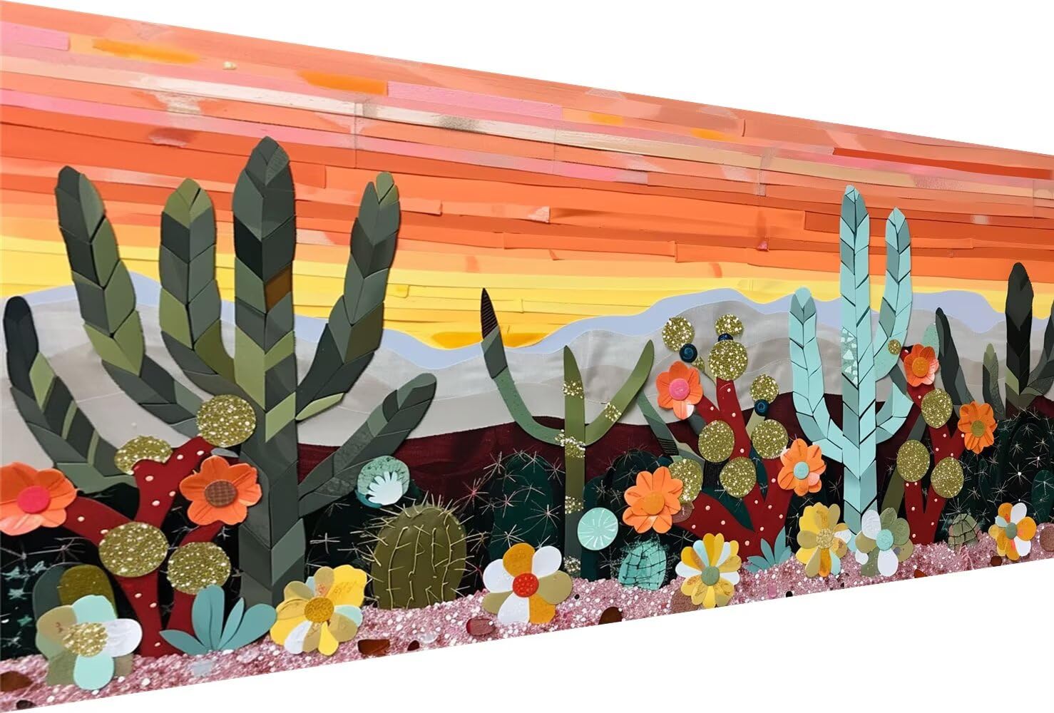 Diamond Painting Karikatur Diamond Painting Erwachsene Kaktus Bastelset Kinder ab 6 Jahre Mosaikherstellung Kreatives Geschenke für Mädchen Anfänger, Kreuzstich Arts Craft Zimmer Deko 70x140cm Y5-901