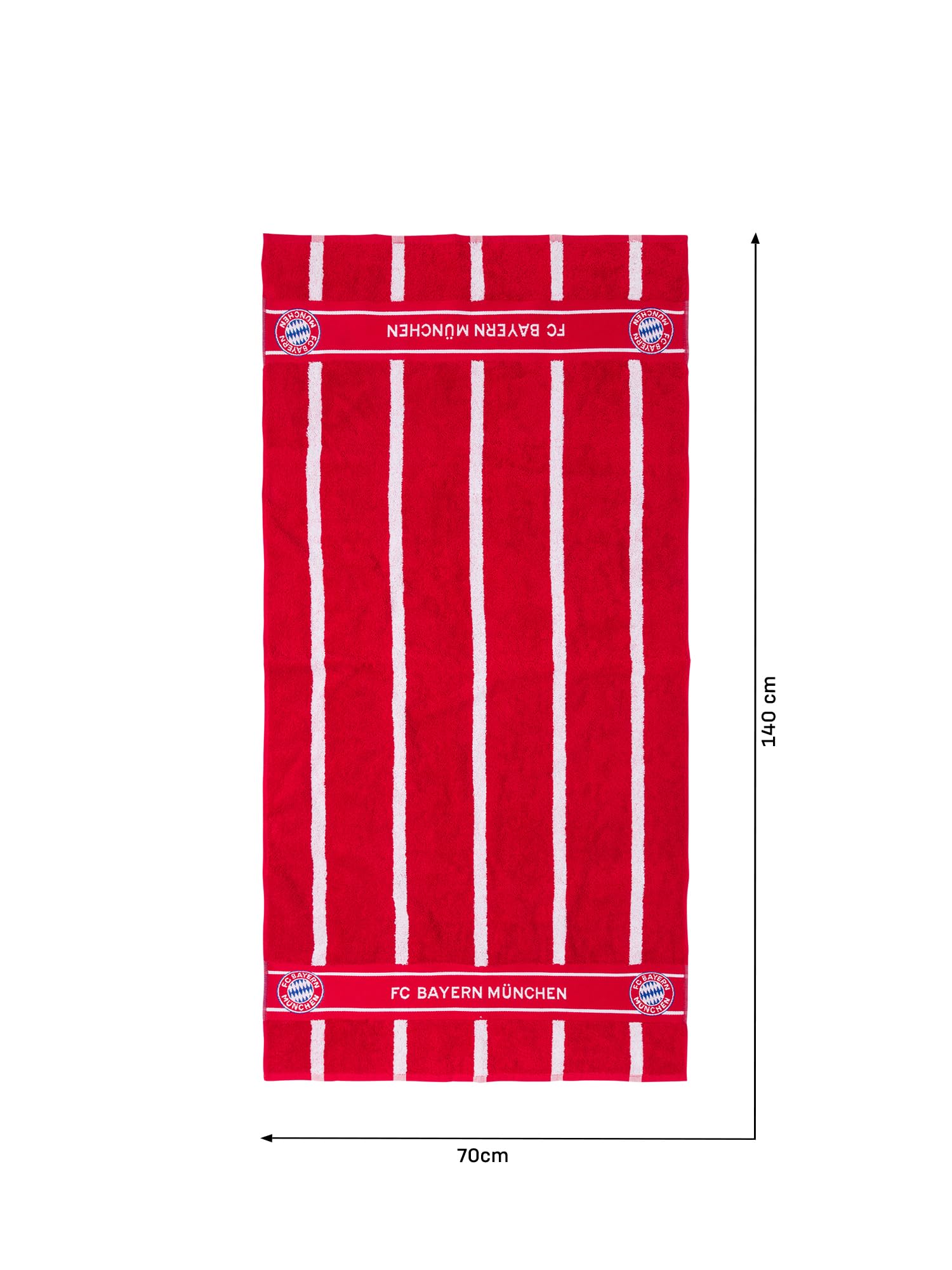 FC Bayern München Handtuch I Duschtuch I Badetuch I Rot-Weiß I 70x140 cm