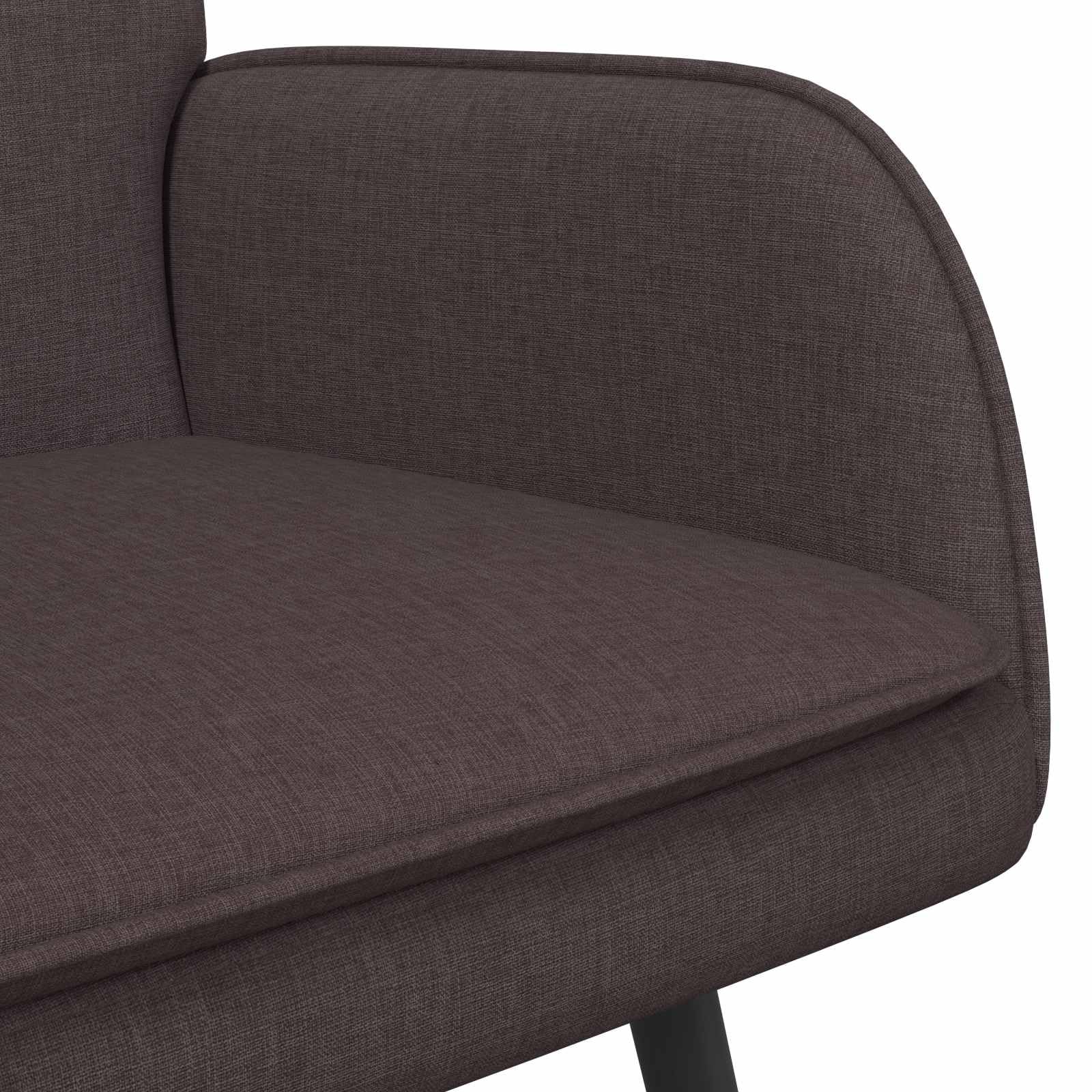 Zweisitzer Couch Dunkelbraun 115 x 61 x 87 cm Stoff mit Schlaffunktion und ausziehbarem Gästebett für Wohnzimmer, Büro, Lounge, skandinavisches, modernes Design