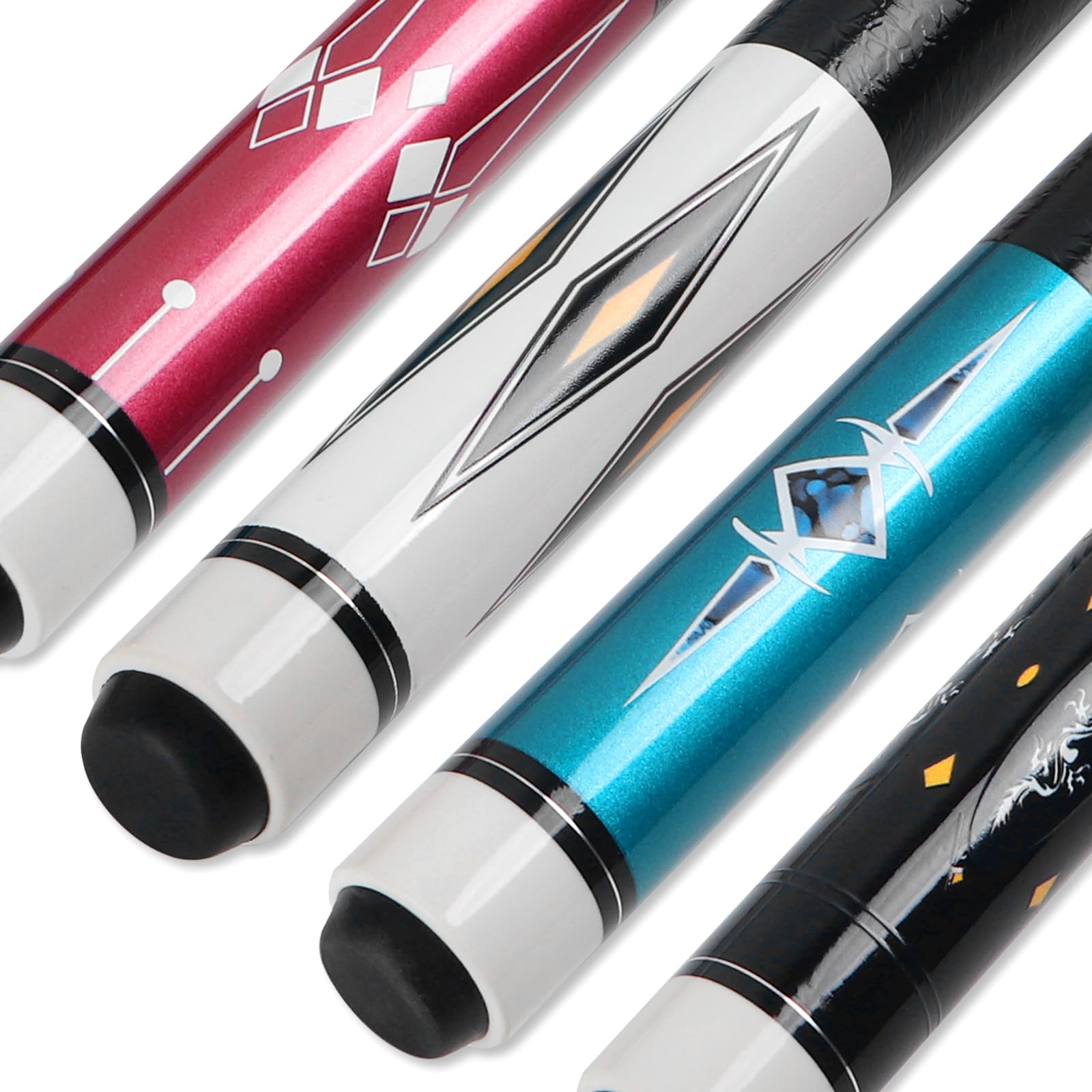 Lotmusic Billard-Queue-Set, 1/2 geteilt, abnehmbare Billardqueue-Sticks, Gewicht 510-595 g, Hartholz, Kanada-Ahorn, Pool-Queue-Stick für Billard-Fans
