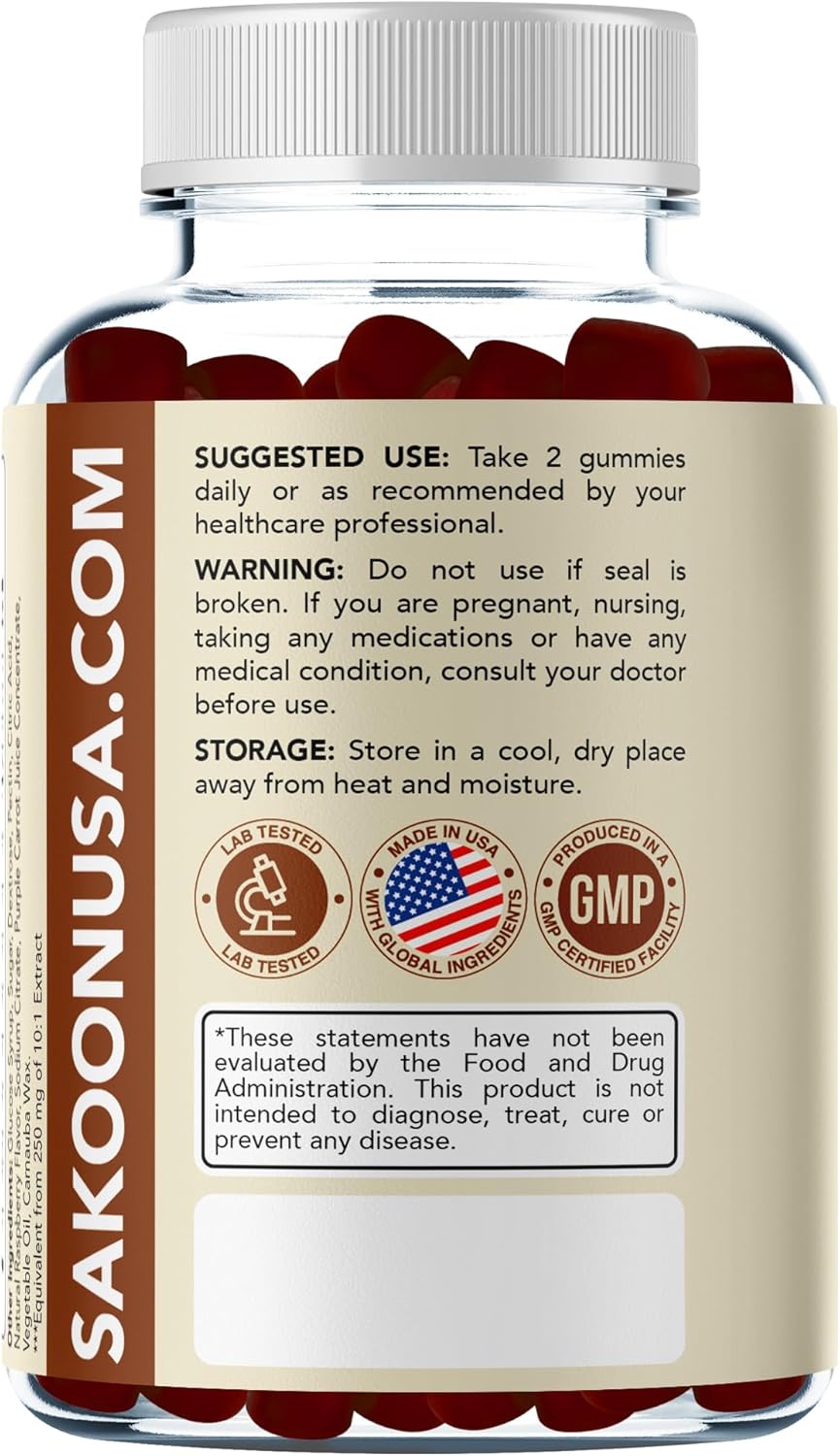 Sakoon nutrition Lions Mane Mushroom Gummies 2500mg | 10-in-1 Dietary Supplement with Turkey Tail, Reishi & More | Lions Mane Gummies Raspberry Flavored | 60 Count - Image 8