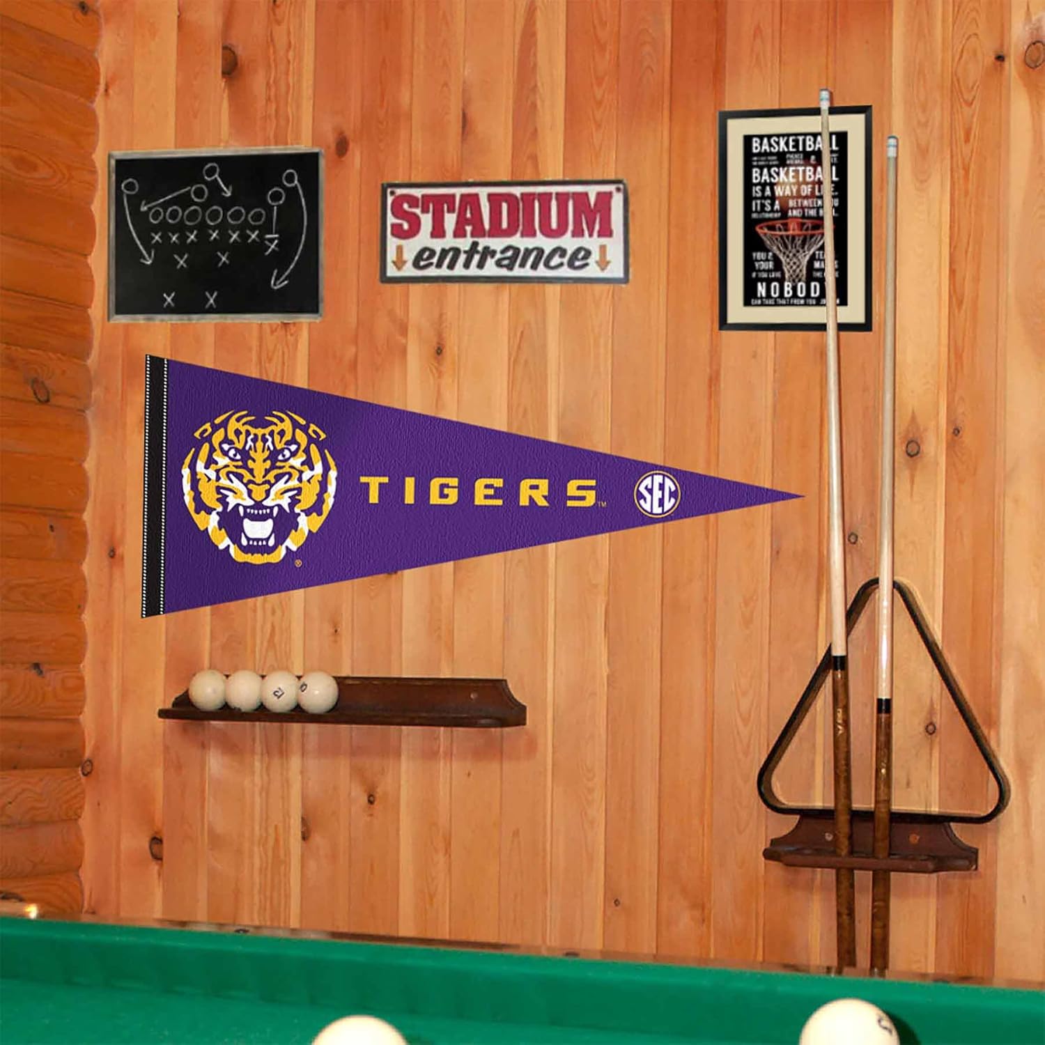 Louisiana State LSU Tigers SEC Pennant Flag - Image 2