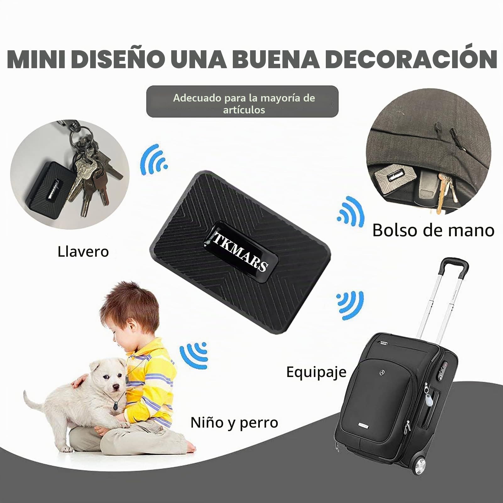 TKMARS 4G Localizador GPS para Coche Mini Rastreador GPS Alarmas Múltiples Antirrobo Puede ser Utilizado en Coche,Anciano,Niños,Mascota,Impermeable,Electric - Fence Sin Suscripción Magnético
