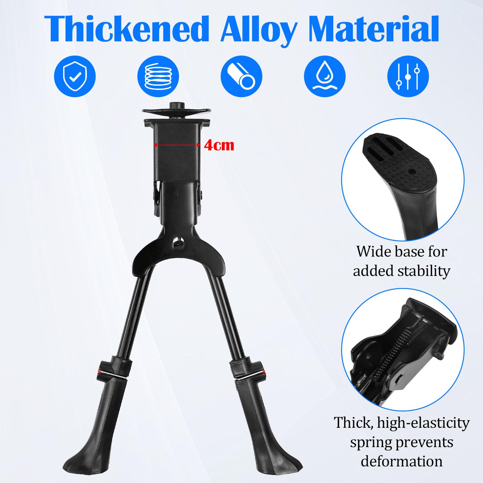 Cavalletto Doppio per Bicicletta, Cavalletto Bici Regolabile in Altezza 24-28 Pollici Supporto Centrale per Bicicletta in Alluminio con Piedini Antiscivolo per Mountain Bike, MTB, Bici da Città