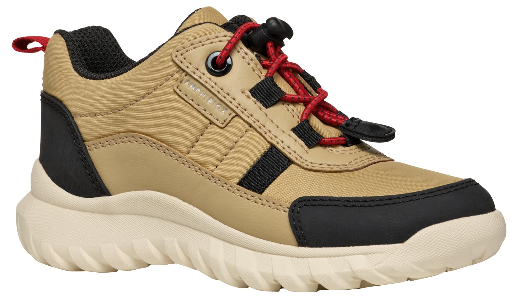 Geox J SIMBYOS BOY B ABX Sneaker, 3.5 UK Beige
