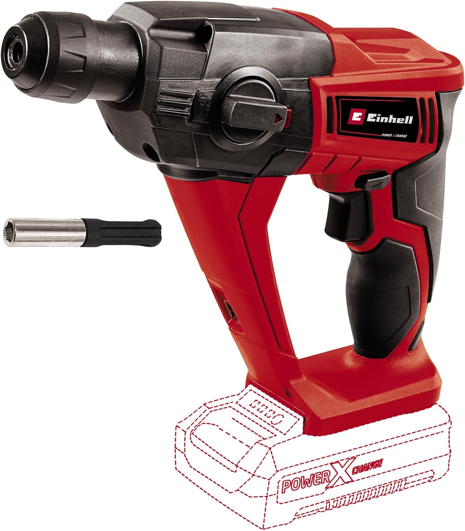 Power X-Change Cordless SDS Plus Hammer Drill - 1.2 Joule, 18V 3-in-1 Drill, Impact Drill And Screwdriver - TE-HD 18 Li Solo Rotary Hammer Drill (Battery Not Included)