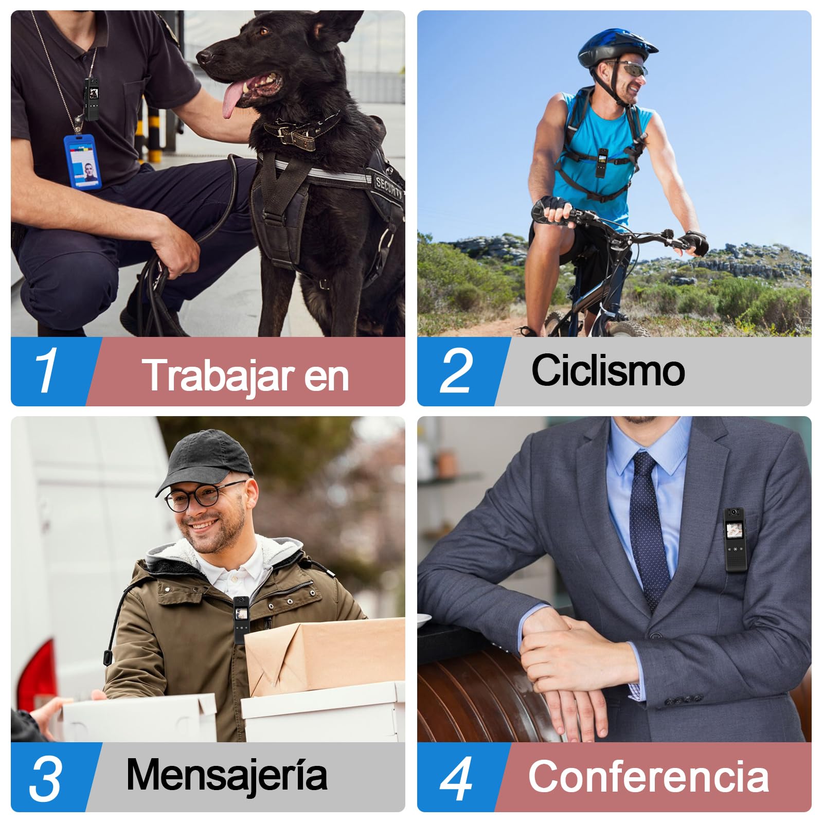 Mini Camara, 1080P HD & 120° Gran Angular Body CAM con Lente Giratoria180°, Visión Nocturna Automática & Detección de Movimiento Microcamara con Grabación de Vídeo y Audio