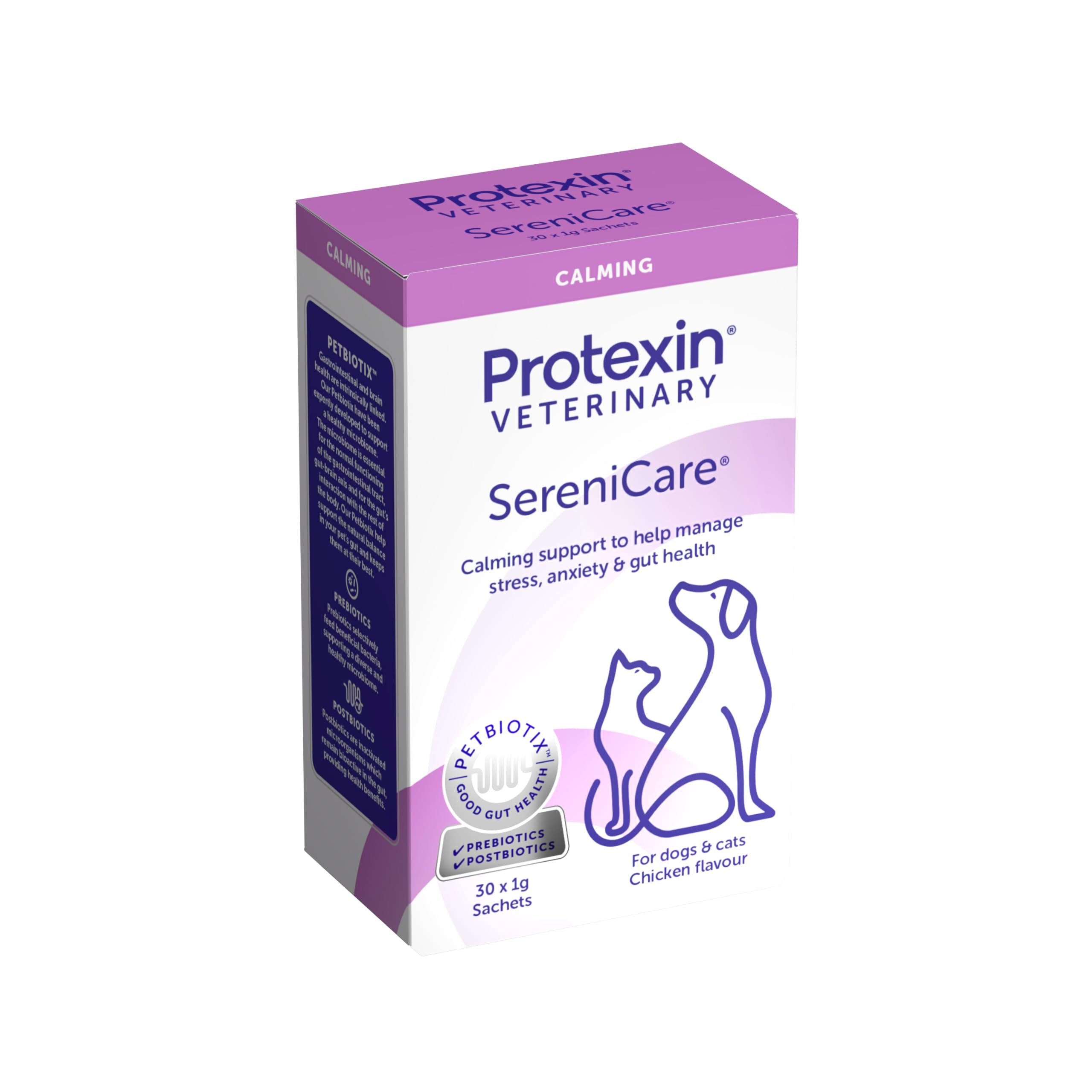 Protexin Veterinary Serenicare - A Prebiotic And Postbiotics Supplement For Calming And Gut Health Support For Dogs And Cats - Separation Anxiety, Stressful