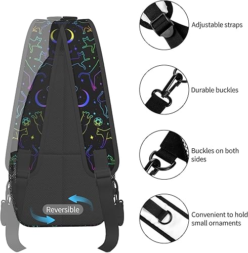 Miniatura 3 de Bolso bandolera para mujer, bolso cruzado tipo bandolera tipo bandolera para el hombro, bolsa de pecho para viajes, senderismo, gimnasio, antirrobo,