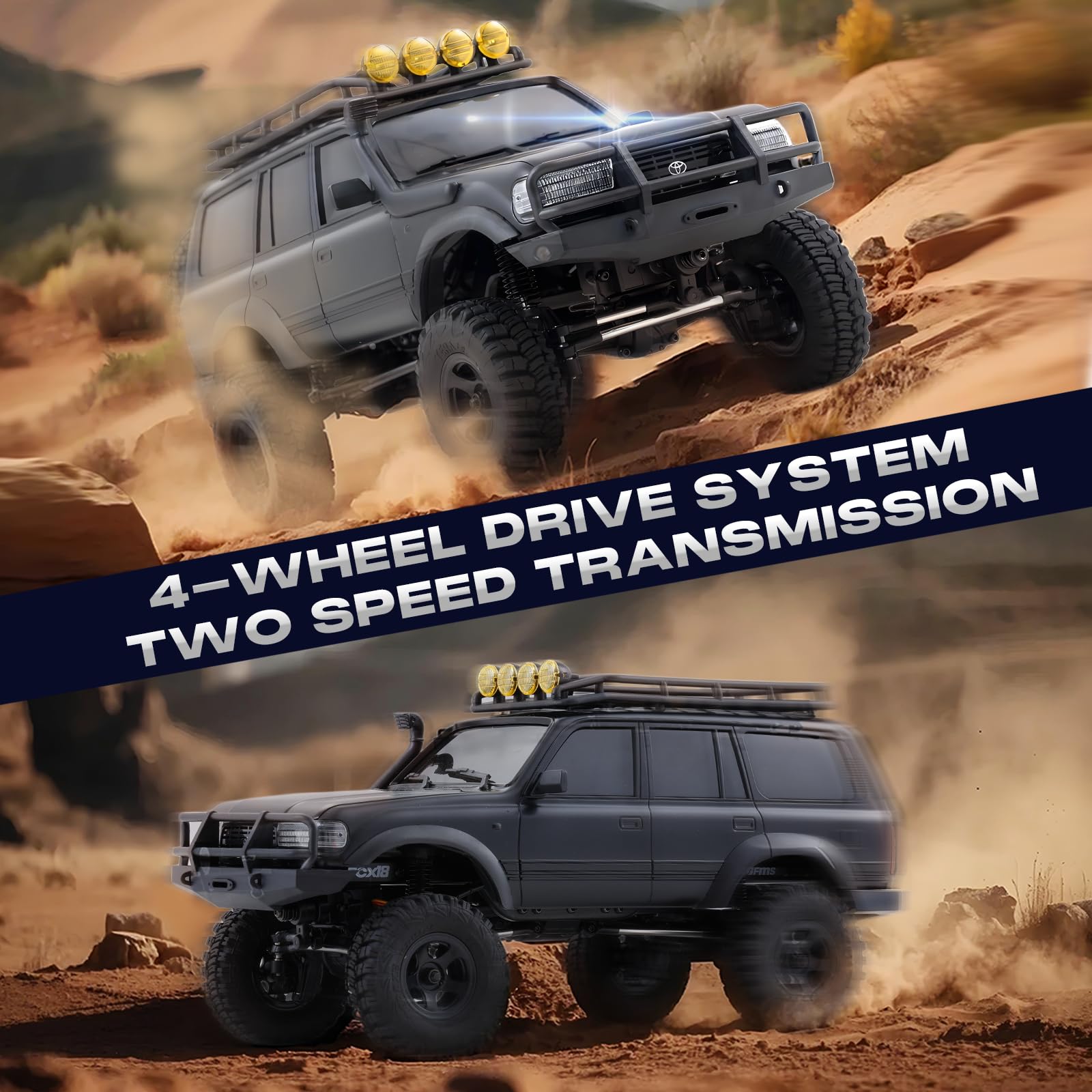 EAZYRC FMS FCX18 Toyota LC80 1/18 RC Crawler V2, oficialmente