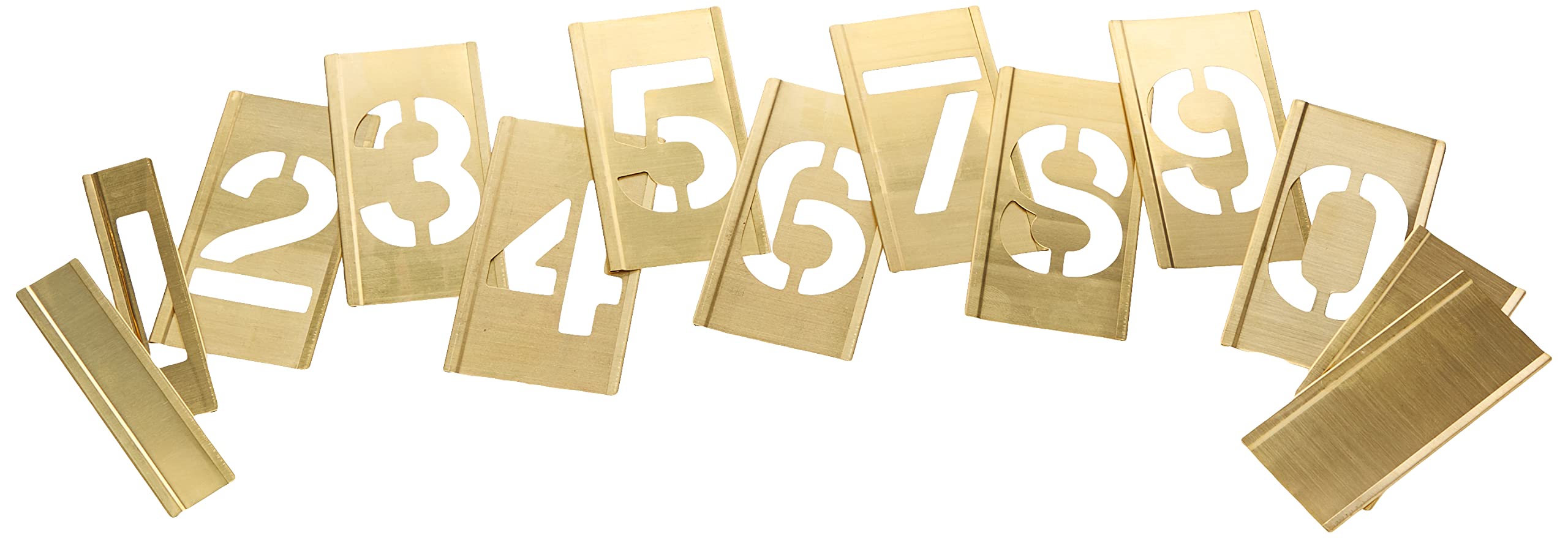 Stencils Interlocking Brass Number Stencil Set