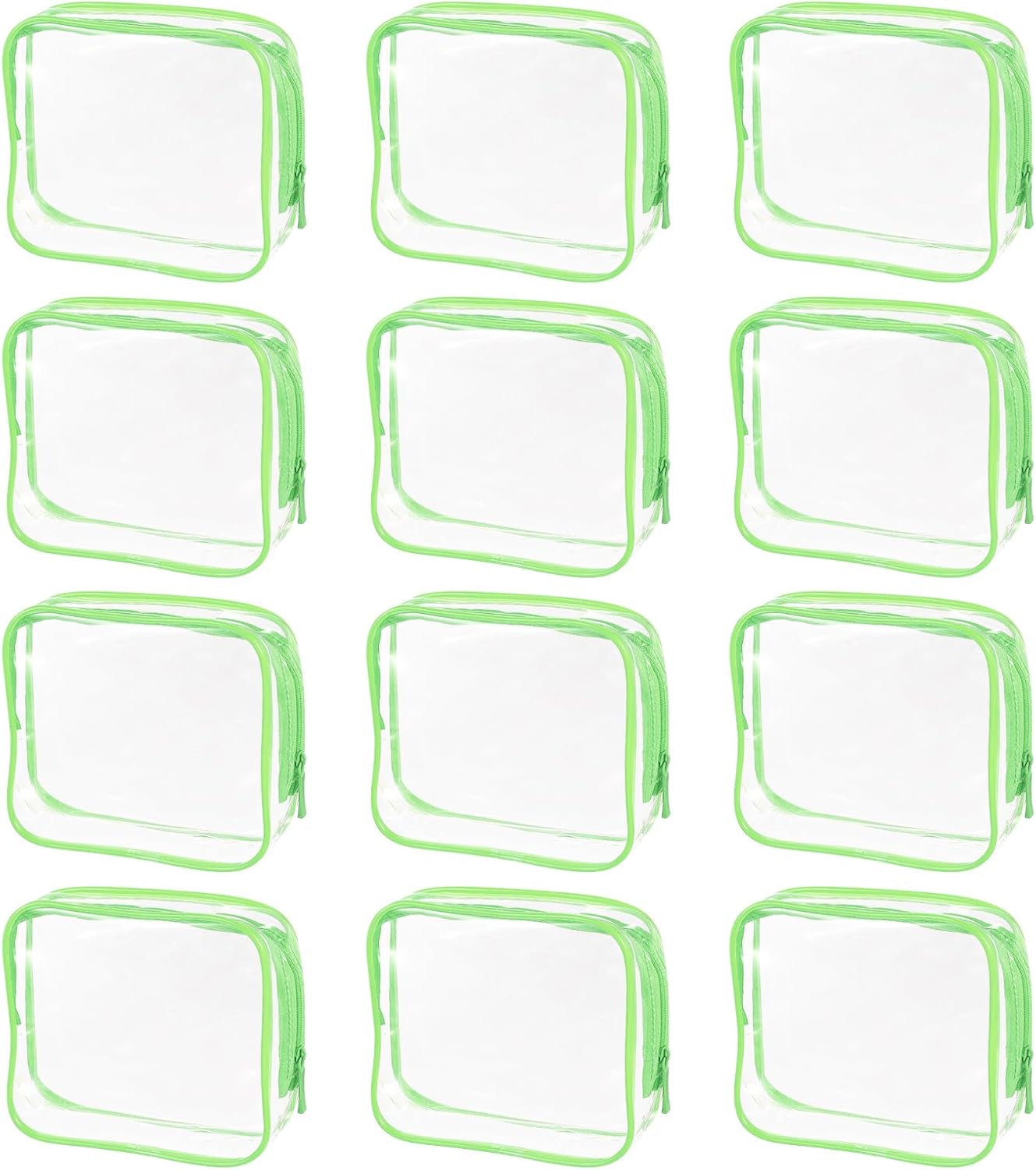 uxcell Clear Toiletry Bag, 12 Pcs PVC Transparent Makeup...