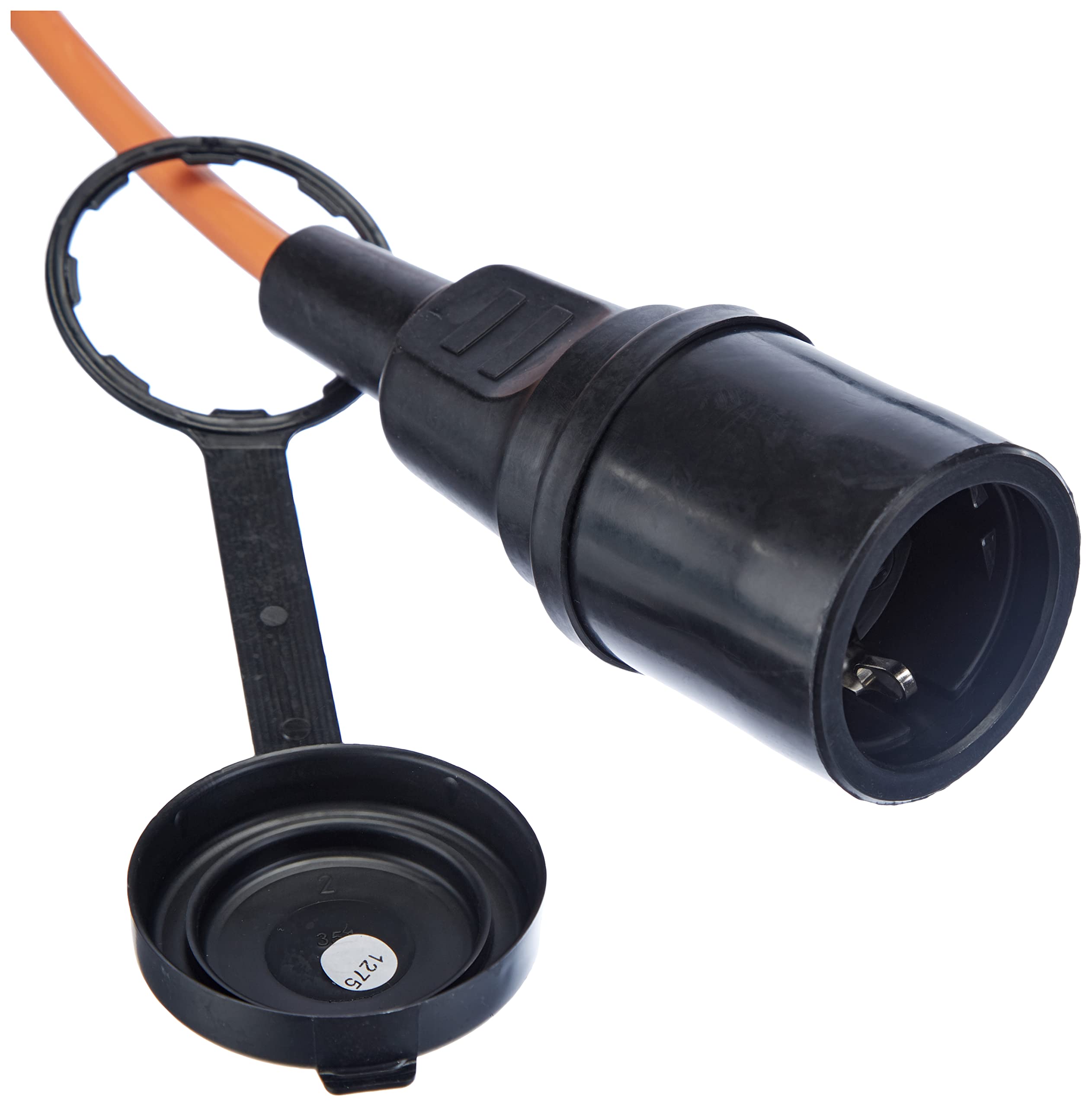 Bachmann Personenschutz-Verlängerungskabel mit PRCD 230V 3m Kabel Orange, Schwarz 341.880