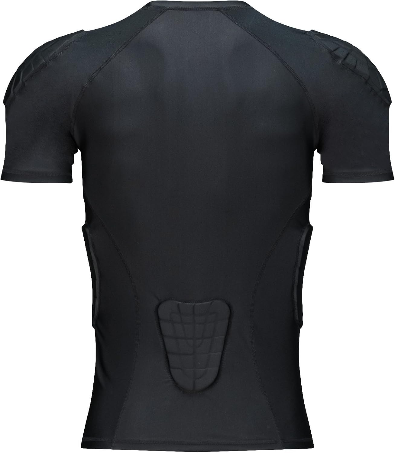 TUOY Padded Compression Shirt Padded Football Shirt Rib Chest Protector Shirt - Image 2