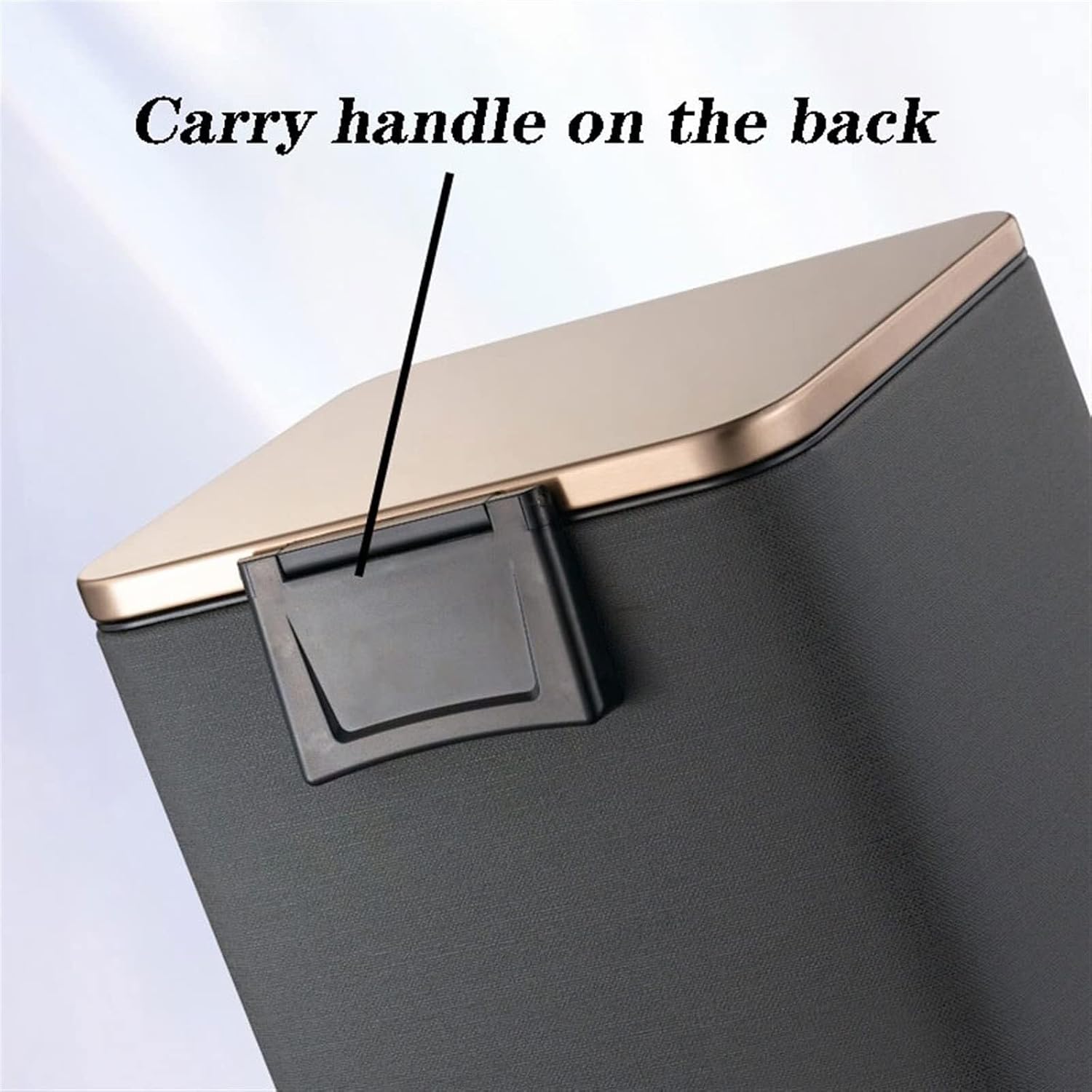 12L/15L/21L Stainless Steel Foot-Operated Trash Can with Lid, Large Capacity Kitchen Waste Bin, PU Leather Wrapped Garbage Storage for Home & Office(White,21L)