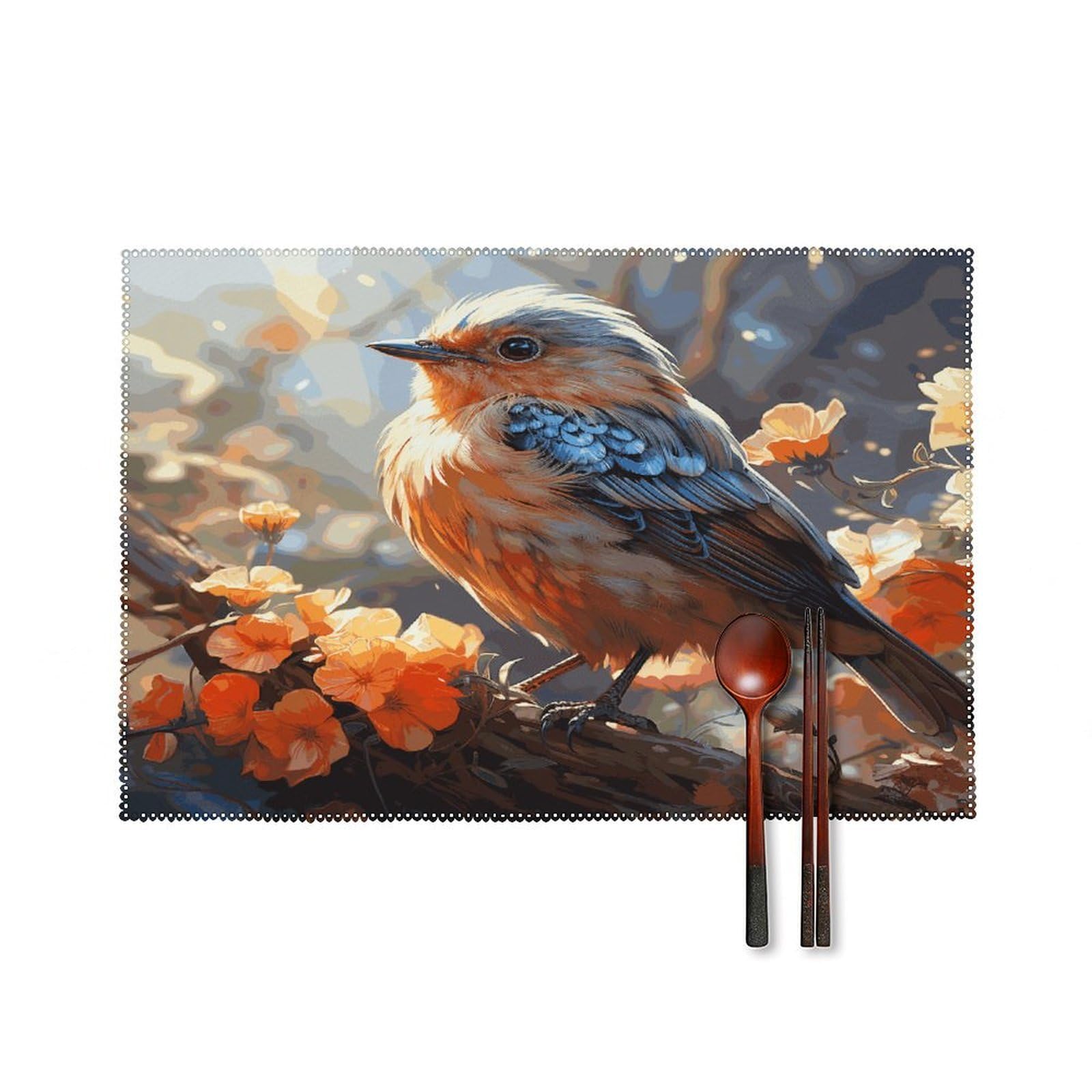 Fodpand Style Flowers And Birds Placemats Set Of 4 Place Mats Table Mats