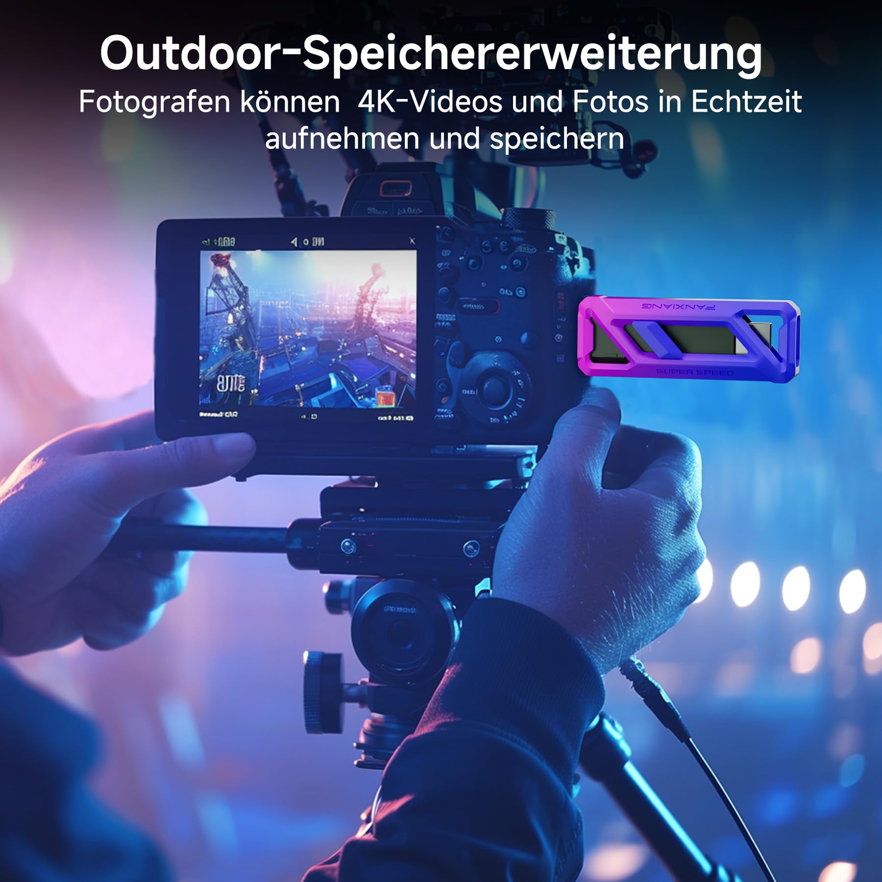 fanxiang Externe SSD 960GB, bis zu 2050 MB/s, USB-C Portable SSD, 2-in-1 Dual-Interface Type-C 3.2 Gen2x2 + USB-A Solid State Drive, kompatibel mit iPhone 15pro/Android/Tablet/PC/Mac - FF958