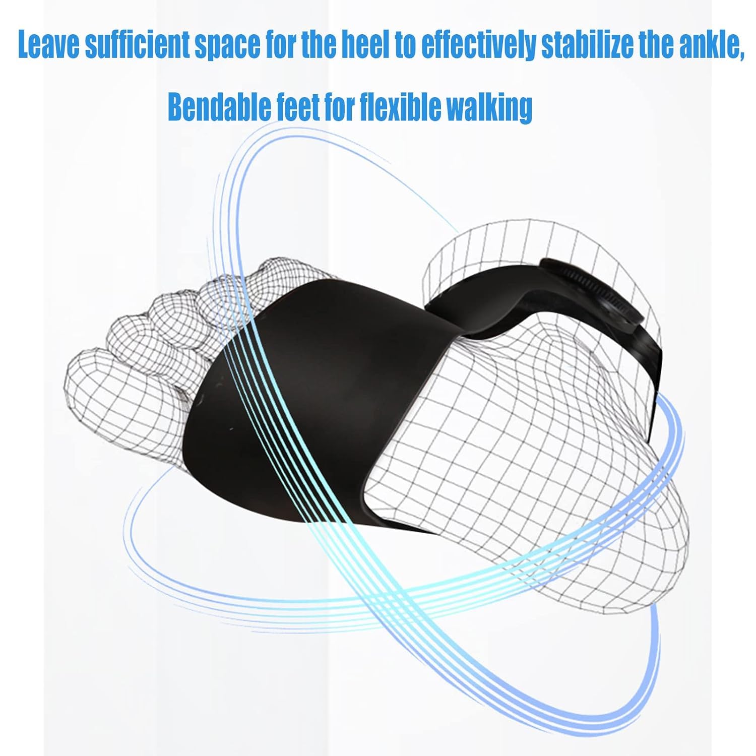 Orthèse de pied tombante – Orthèse de cheville réglable et légère pour aider et soutenir la marche, idéale pour la spasticité des membres et l'instabilité de la cheville