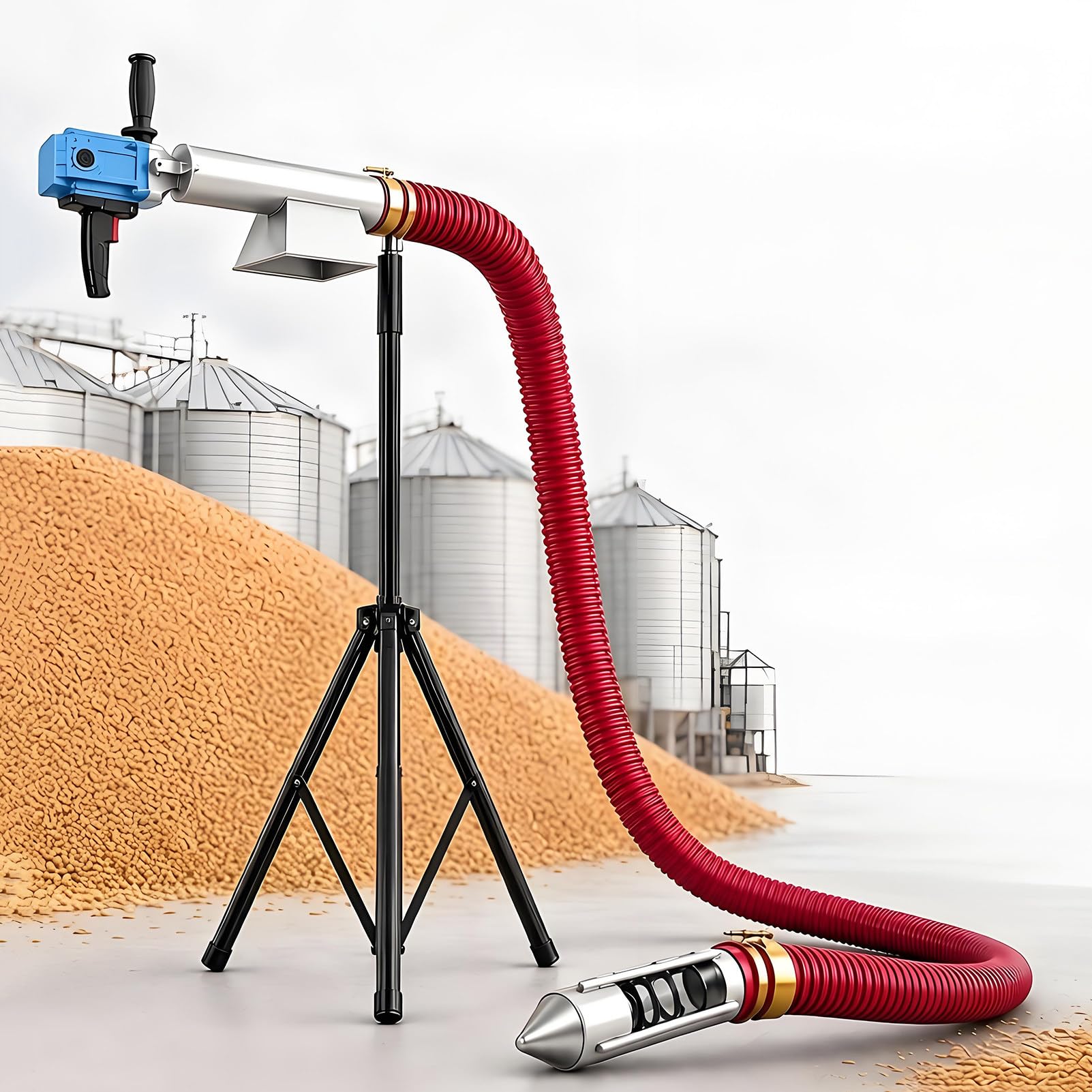 Máquina de Succión de Grano, Transferencia de Tornillo Portátil 118in/3m