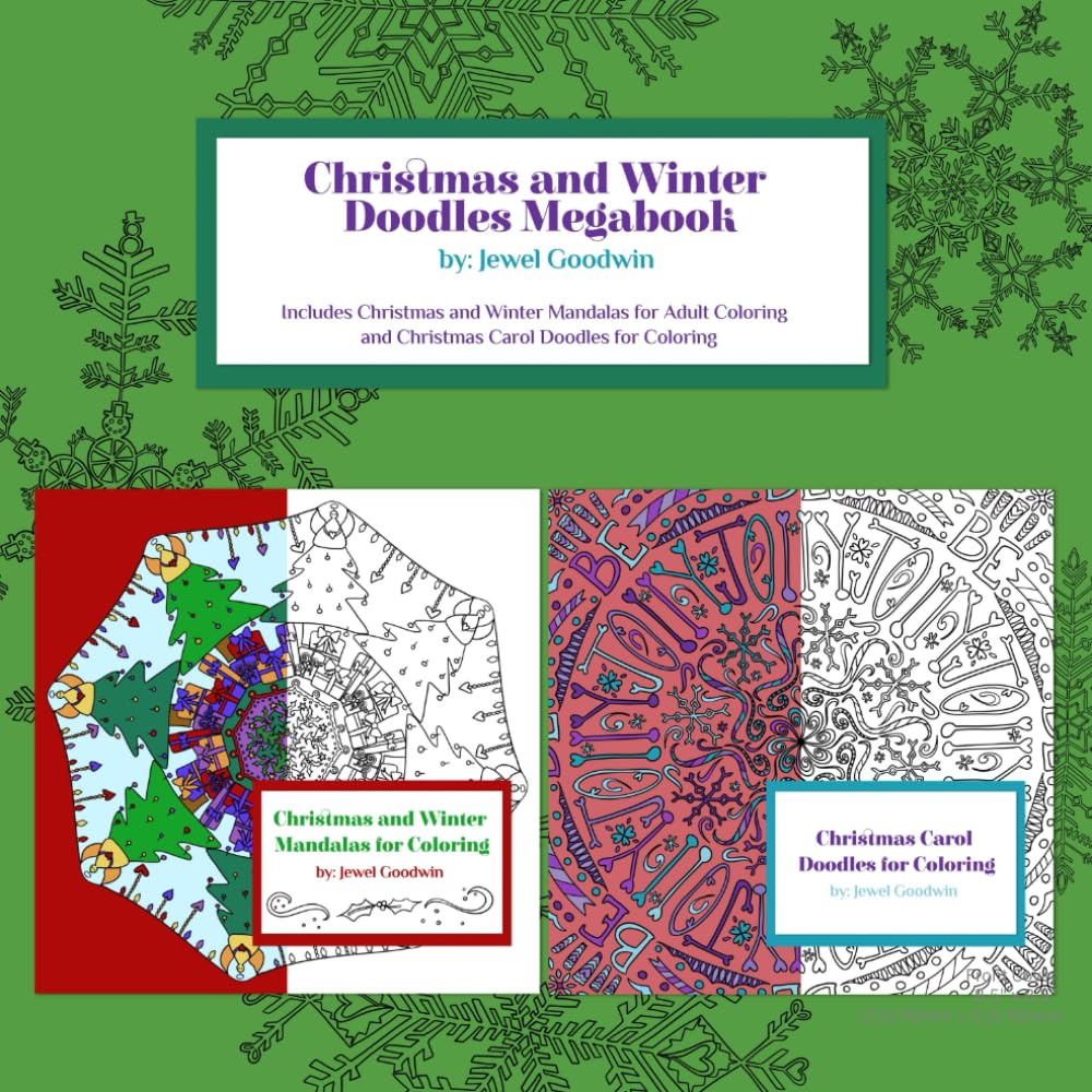 Christmas and Winter Doodles Megabook (Christmas Coloring and Activity Books)