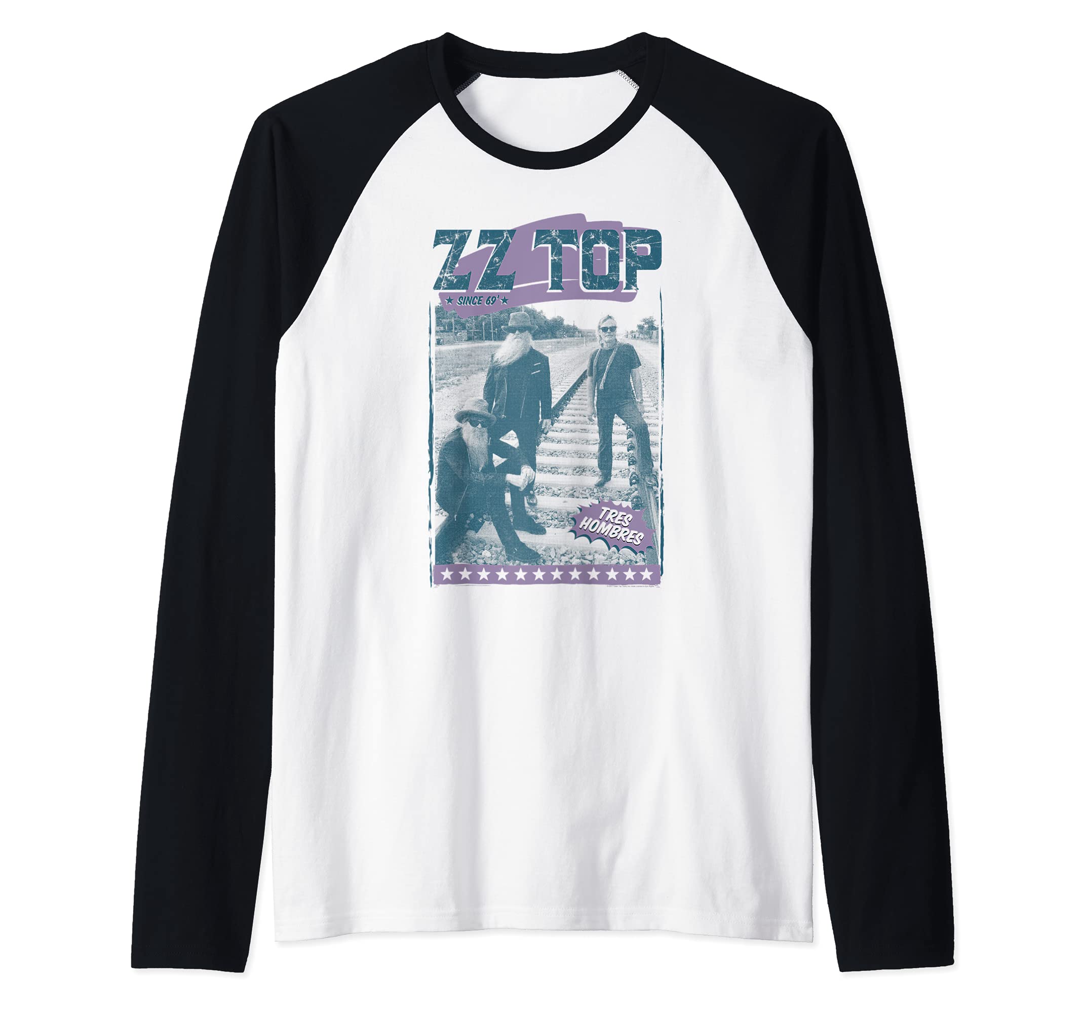 ZZ Top - Tracks Raglan Baseball Tee