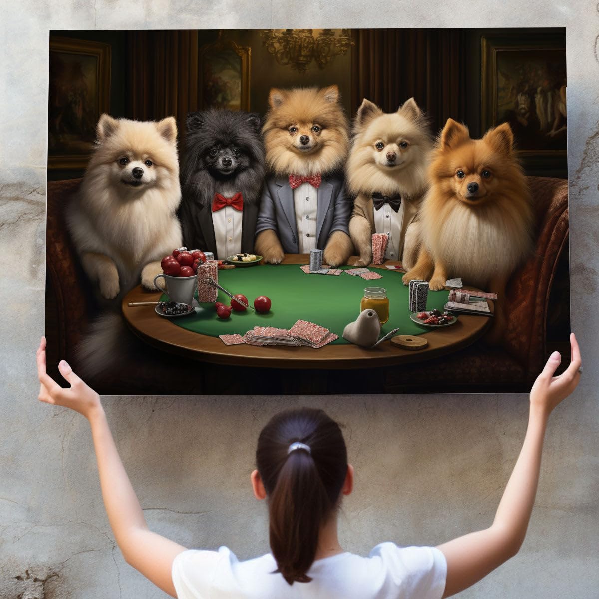 Amazon.com: Generic HOENT7223 - Dogs Playing Poker - Pomeranian