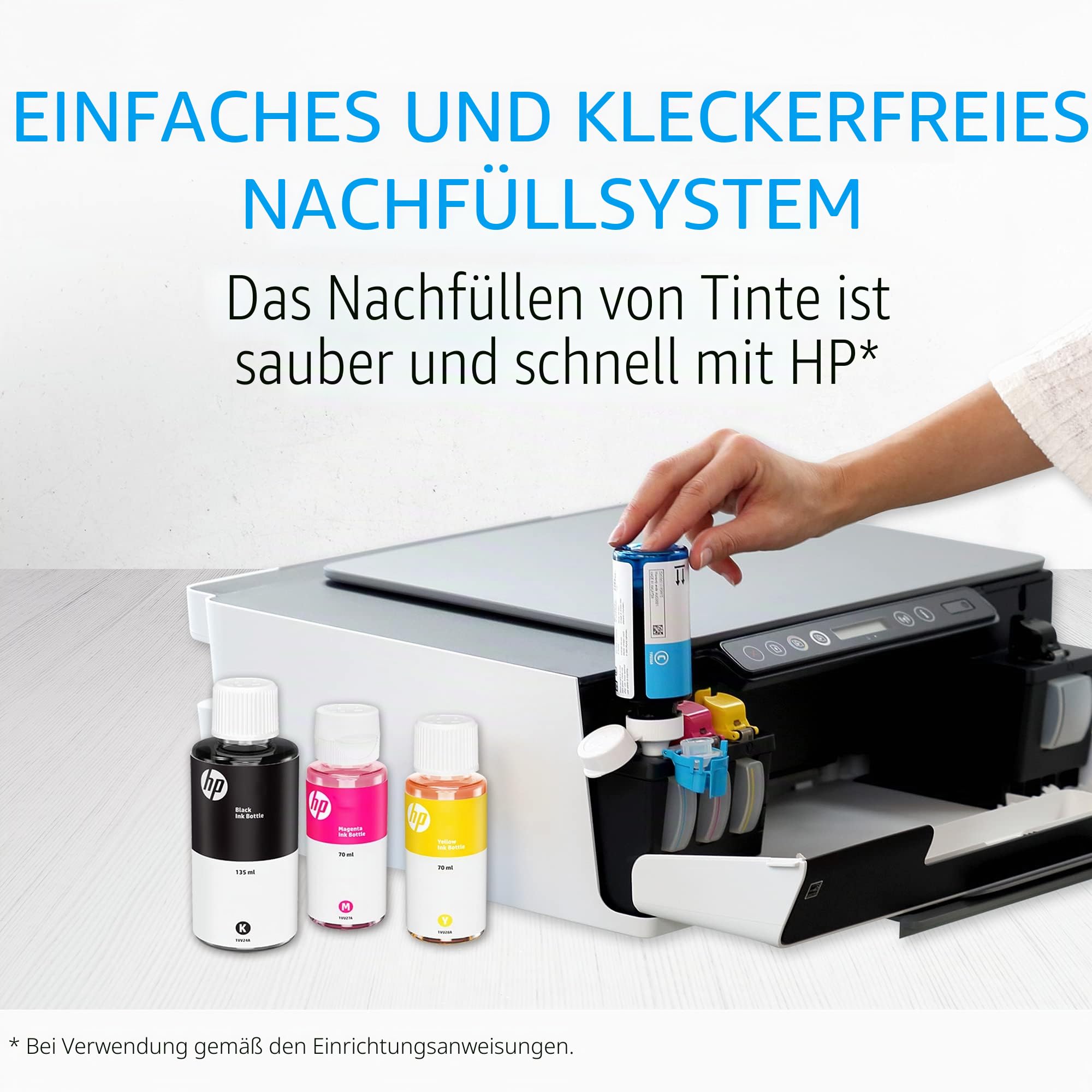 HP 32XL Black & 31 Cyan Magenta Yellow Ink Bottle Bundle Pack