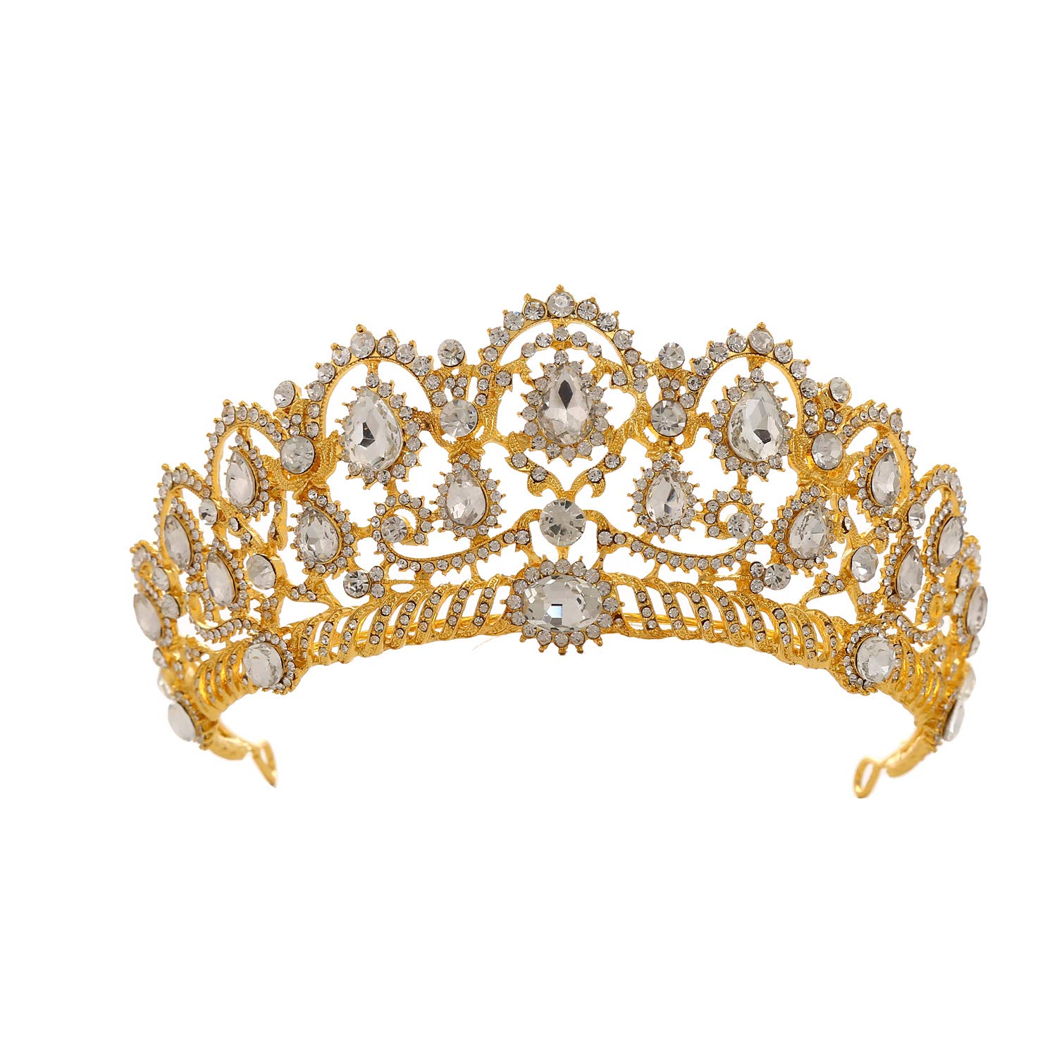 KINGDE Sparkly Crystals Rhinestones Wedding Bridal Crown Tiara Bride Hair Accessories(CW83)