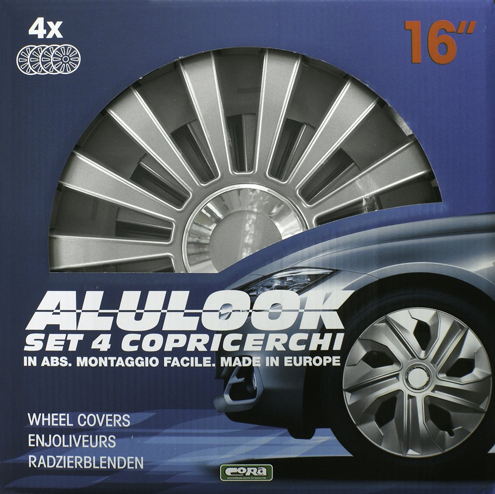 CORA 40145 Box 4 Alulook Top Ring Copricerchi, 15
