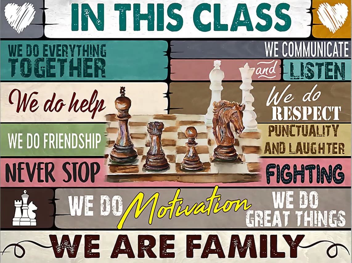 Chess Poster Chess Class Metal Tin Sign Vintage Wall Decor Retro Art Tin Sign Funny Decorations for Home Bar Pub Cafe Farm Room Metal Poster 8x12 Inch