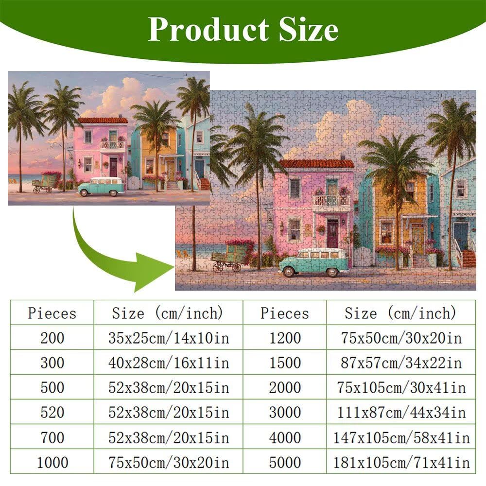 Puzzle 1200 Piezas Adultos Villa & Verano, Rompecabezas con Letras Traseras y Póster, Pasatiempo Antiestrés, Decoración de Pared, Regalo Decorar Mujer Hombre 75 x 50 cm (14 Años +) P3#294