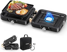 OGERY Camping Stove with Griddle & Carry Bag
