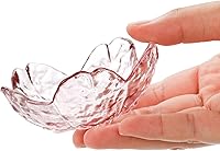 Vista 3 de ZEAYEA Juego de 16 platos de vidrio para salsa de soja, cuencos de inmersión rosa con forma de Sakura, platos pequeños para condimentos, platos