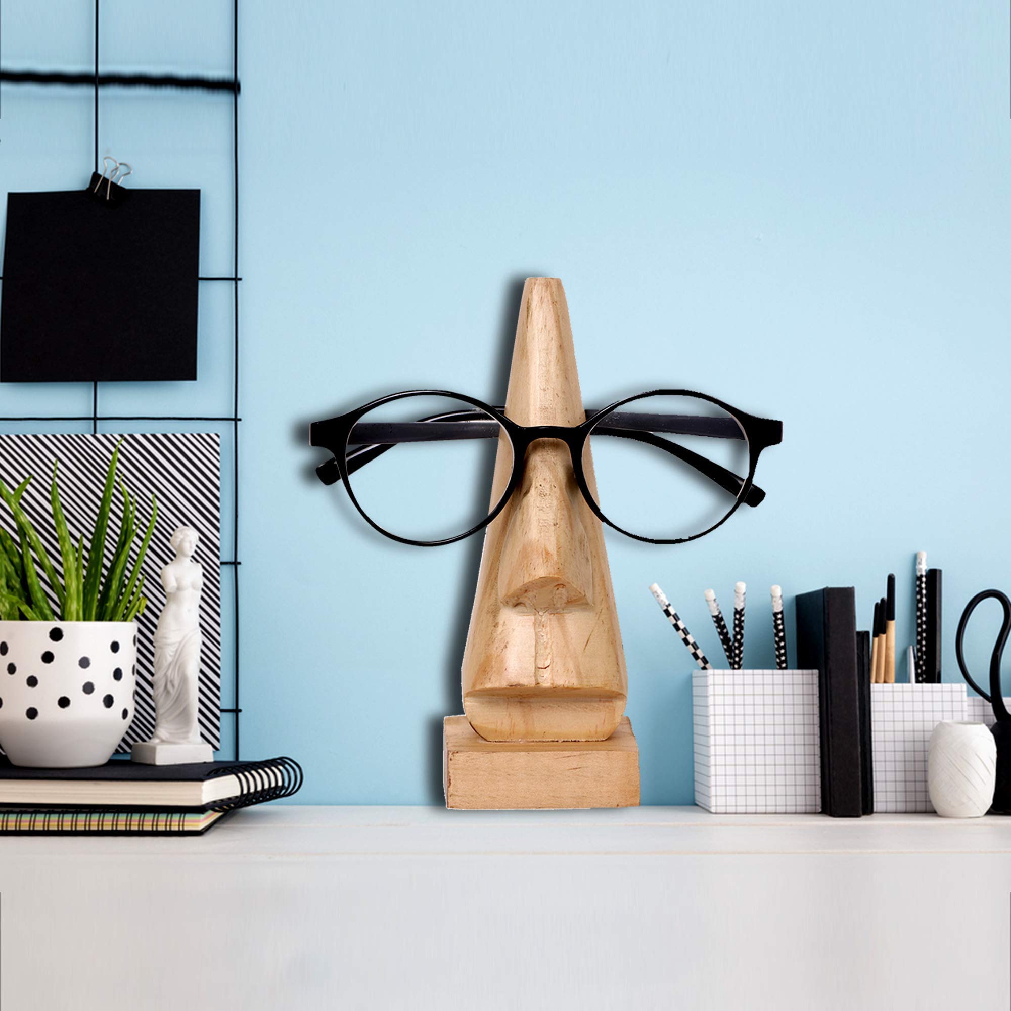 S.B.ARTSS.B.ARTS Handcrafted Wooden Spectacle Eyeglasses Holder Pine Shaped Eyewear Retainer-Sunglasses Holder Display Stand, Spectacle Specs Stand- Optical Glass Accesories, Home Office Desk Decor Gift