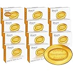 Pears Soap, Pure & Gentle with Natural Oils, 12-Pack - Transparent Amber Glycerin Soap for Pampered, Glowing Skin, 3.53 Oz Ea