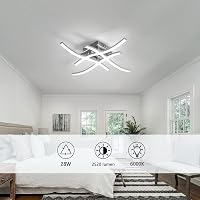 DAXGD 24W LED Mennyezeti Lámpa Hideg Fehér 6500K Hálószoba Konyha Fürdőszoba 3