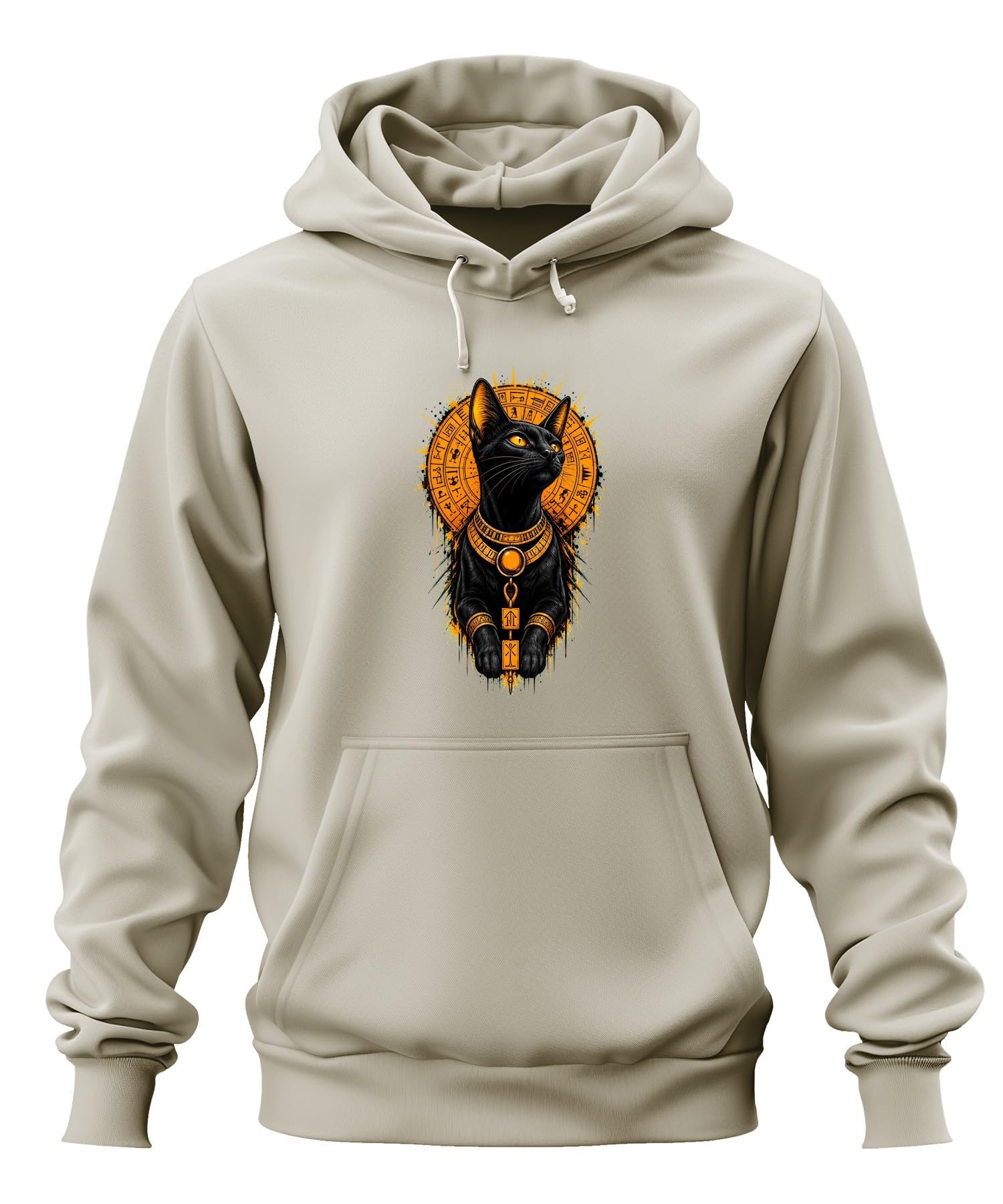 Bastet Egipski kot Japonia Y2K bluza z kapturem