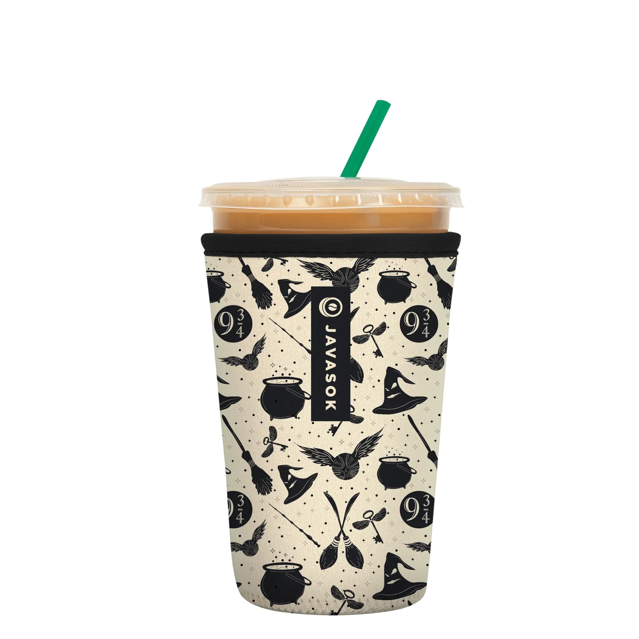 Sok It JavaSok Iced Coffee &amp; Cold Soda Insulated Neoprene Cup Sleeve (Wizard's Walk, Medium: 22-28oz)