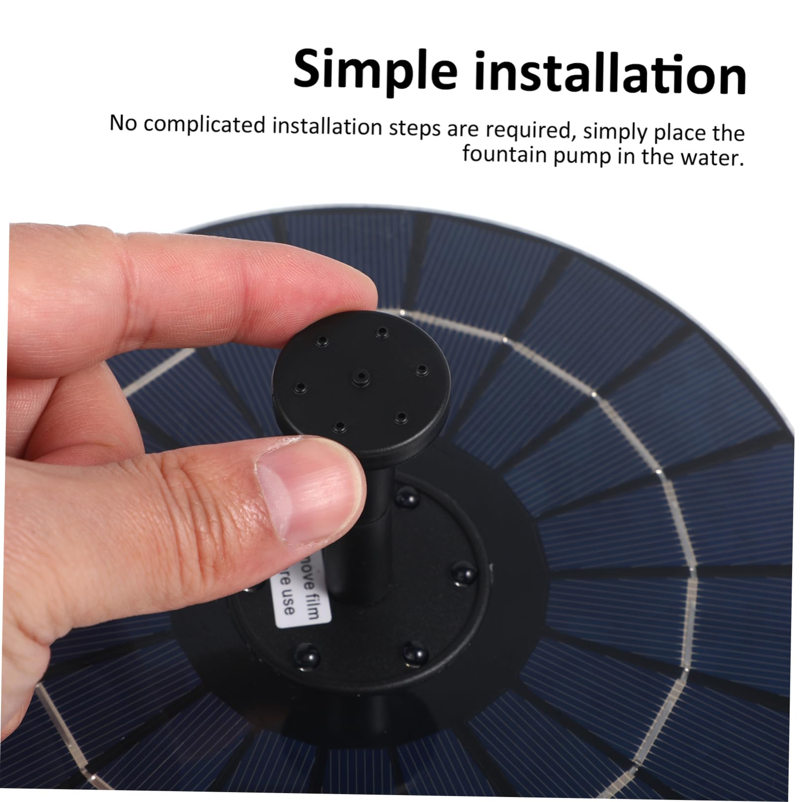 HEMOTON Solarbetriebener Wasserbrunnen mit Bunter LED Beleuchtung 7,4v 1500mah Pumpe Silikon und Abs Material für Gartenteich und Vogeltränke im Außenbereich