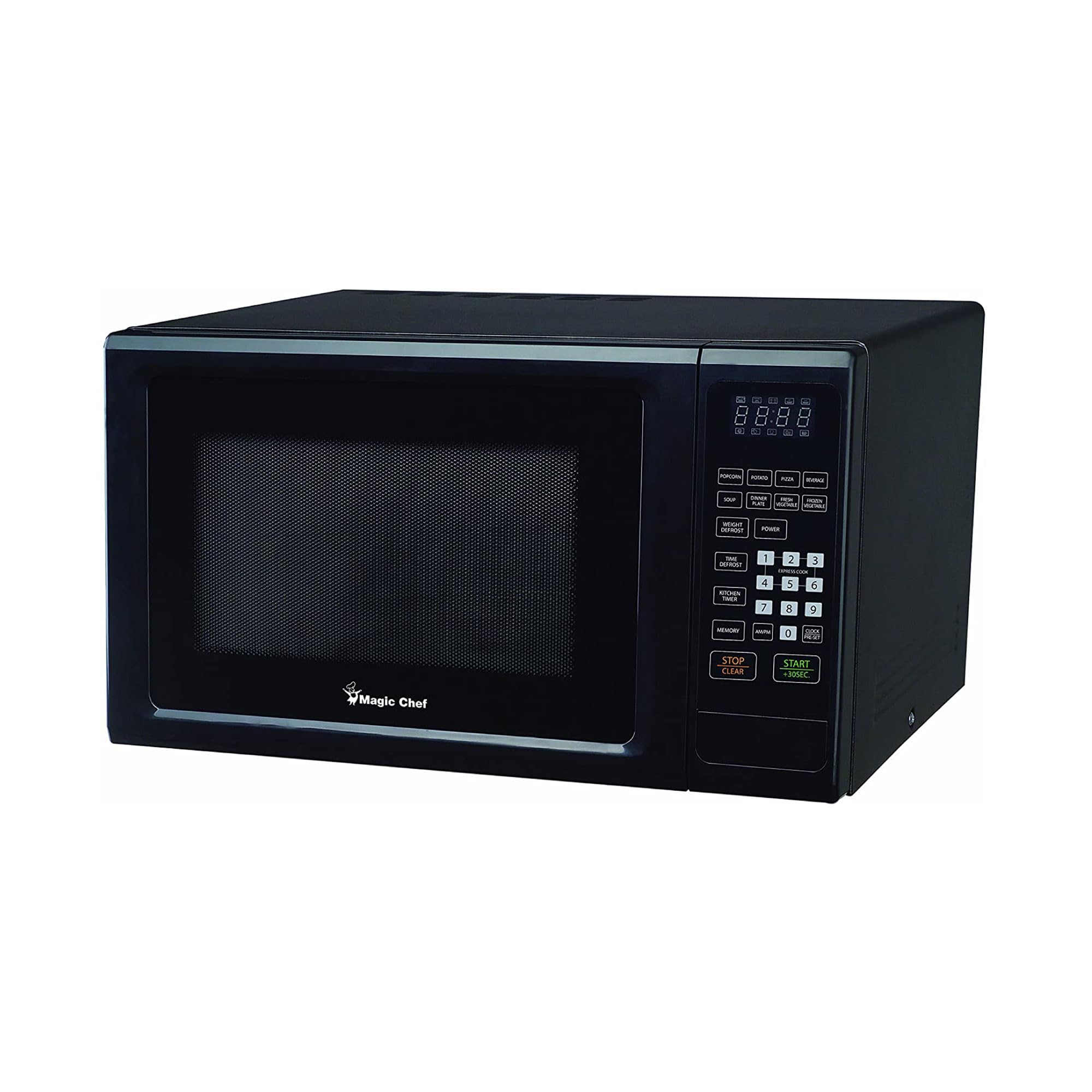Magic Chef MCM1110B 1.1 Cu. Ft. 1000W Countertop Microwave Oven with Push-Button Door in Black