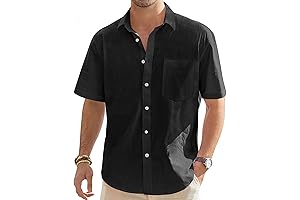 Men's Black Button Down Shirt: Perfect for Causal & Formal Occasions