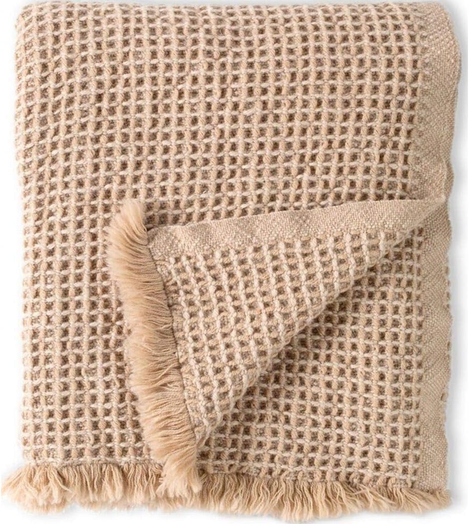 Brahms/Mount Searsport Wool Throw 48" x 70" Camel