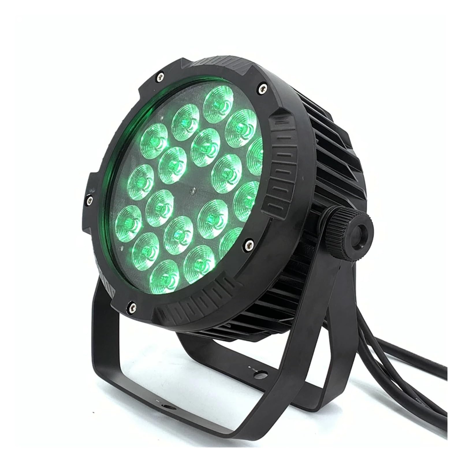 Luces LED Par impermeables IP65, 18 x 18 W, RGBWA, UV, 6 en 1, 18 x 12 W, RGBW, 4 en 1, control, equipo de DJ for escenario, luces de discoteca Uso en interiores y exteriores(Black_18x18W 6in1 case)