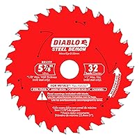 Vista 8 de Diablo Steel Demon Cermet II Hoja de Sierra para Metales y Acero Inoxidable - 6-1/2" de Diámetro, 48 Dientes TCG, Mandril de 5/8", Corte de .061