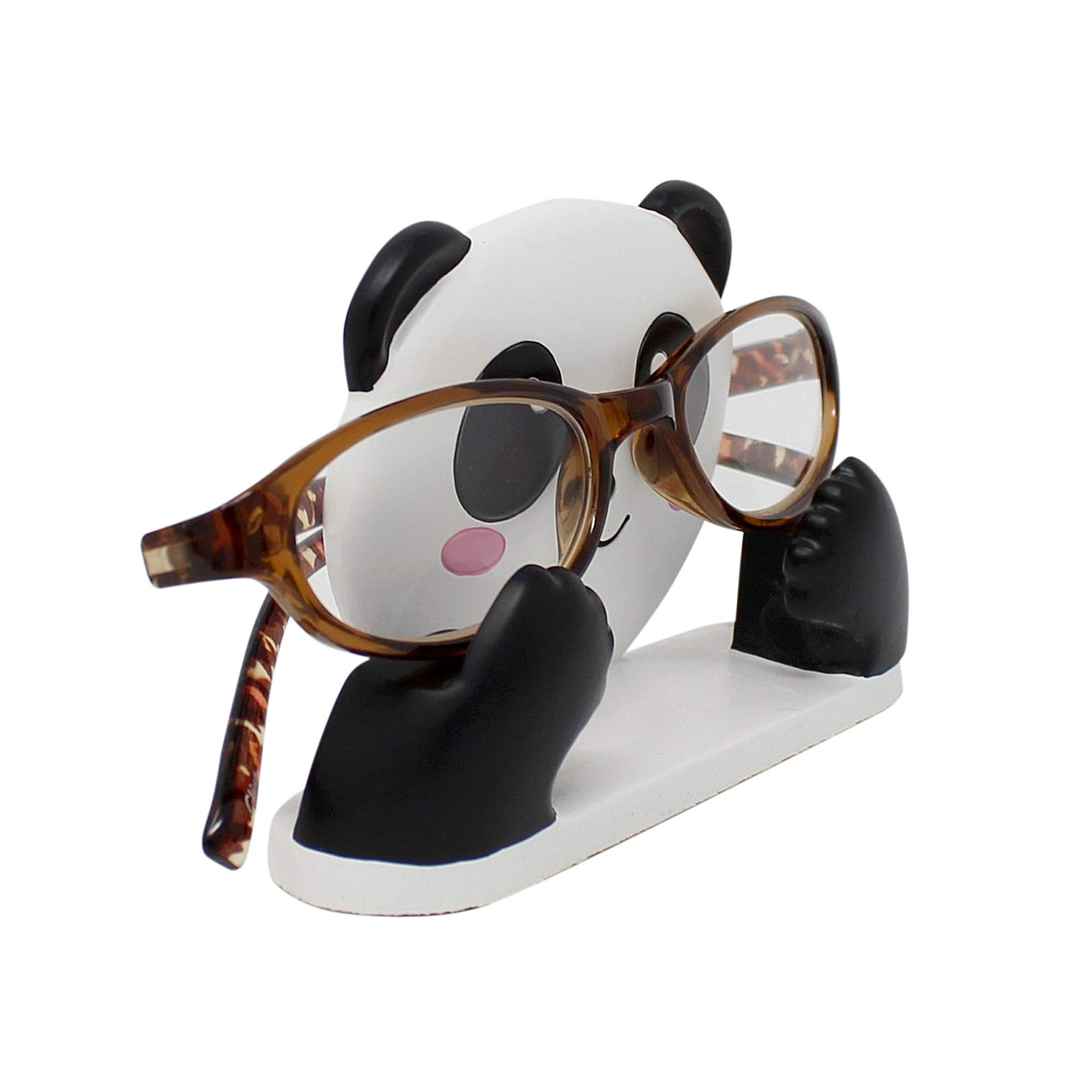 JewelryNanny - Soporte de gafas para niños y mujeres, para adultos, con seguridad para niños, gafas de lectura para adultos, como organizador para escritorio, mesita de noche - Panda