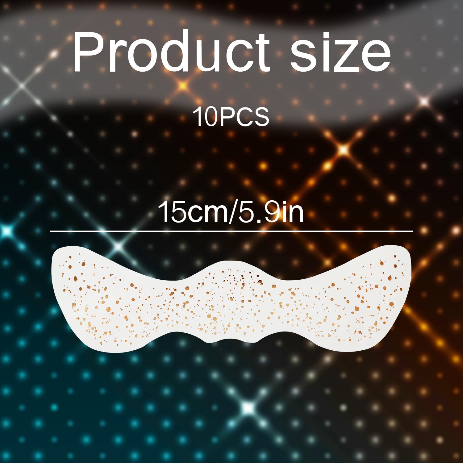Bojueshaw 10pcs Glitter Freckle Patches,Waterproof Gold Speckles,Shimmery Face Stickers for Women Girls Festivals,Parties & Photos - Image 2